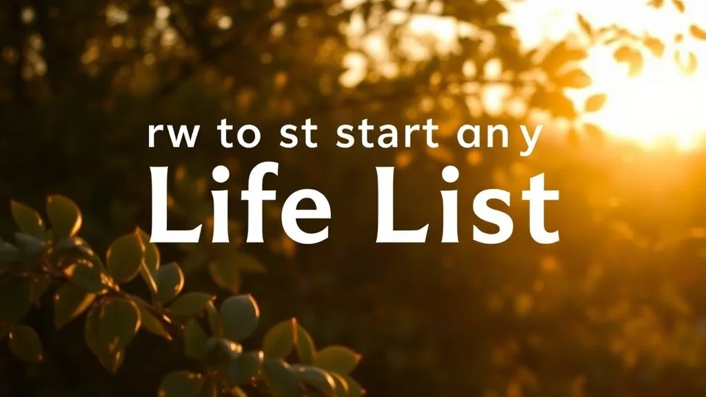 26. How to Start a Life List Without It Becoming an Obsession (Or: It's Fine If It Does)